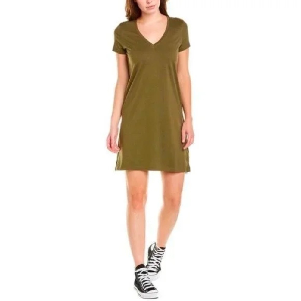 Madewell olive green t shirt dress